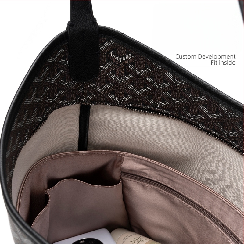 Дамски вътрешен органайзер за чанта хобо, полиестер, урбан стил, преносим и лек