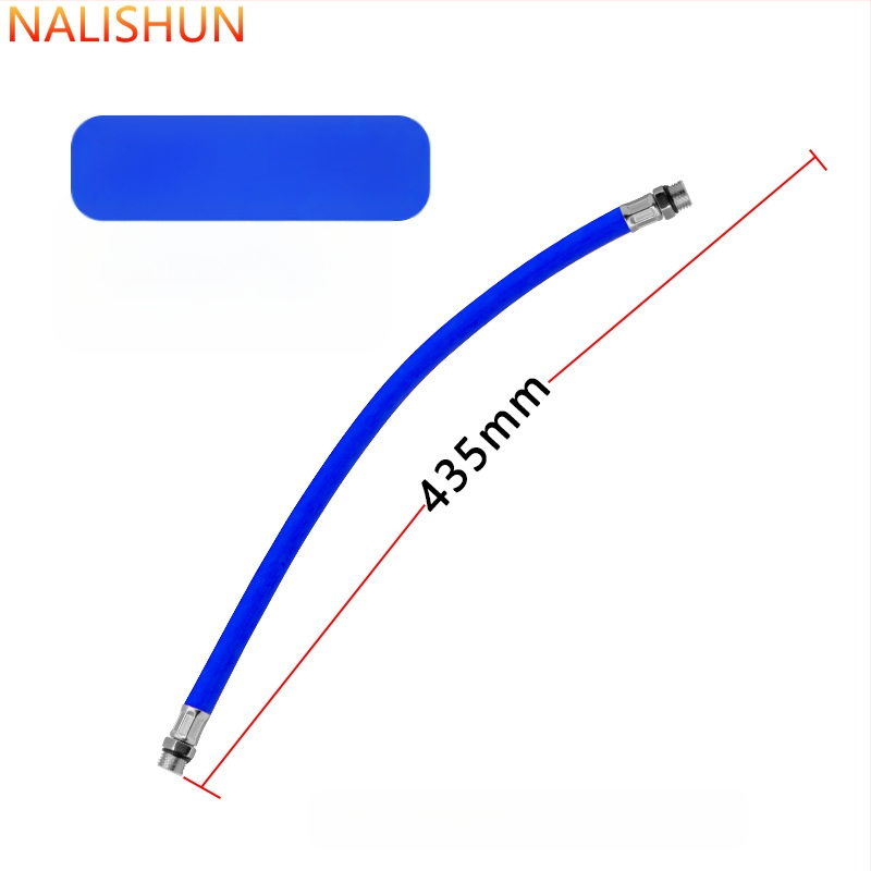 Gumi anyagú keréknyomás-fújó tömlő hosszabbító, önzáró csatlakozóval