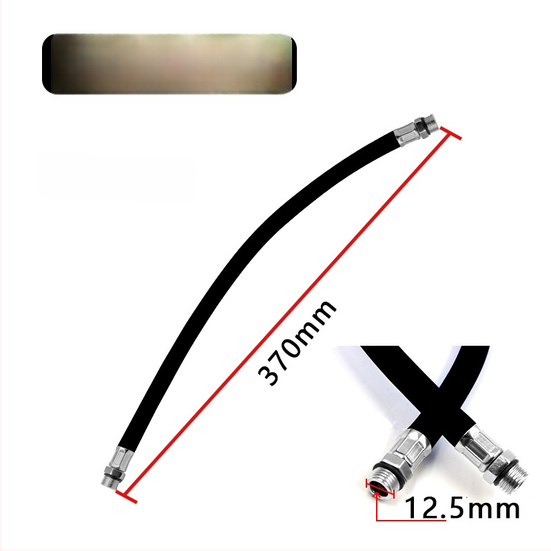 Gumi anyagú keréknyomás-fújó tömlő hosszabbító, önzáró csatlakozóval