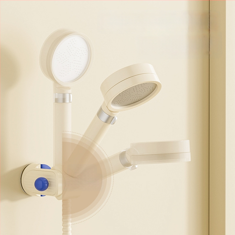 Suport de duș mobil cu ventuză – montat pe perete, ABS, raft de baie cu 1 etaj, fără găuri, stil modern