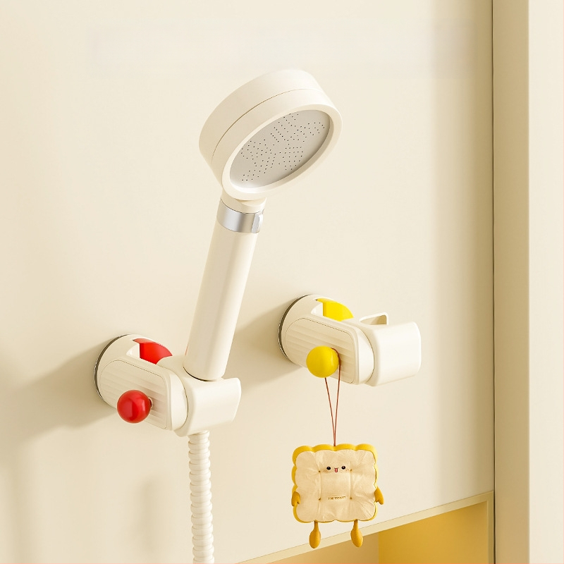 Suport de duș mobil cu ventuză – montat pe perete, ABS, raft de baie cu 1 etaj, fără găuri, stil modern