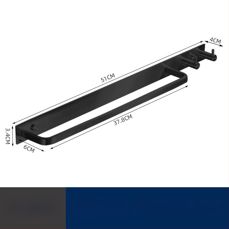 Ράγα πετσετών από ανοξείδωτο χάλυβα 304, τοίχου, μονή ράγα, μοντέρνο μινιμαλιστικό στυλ, φορτίο 5 kg