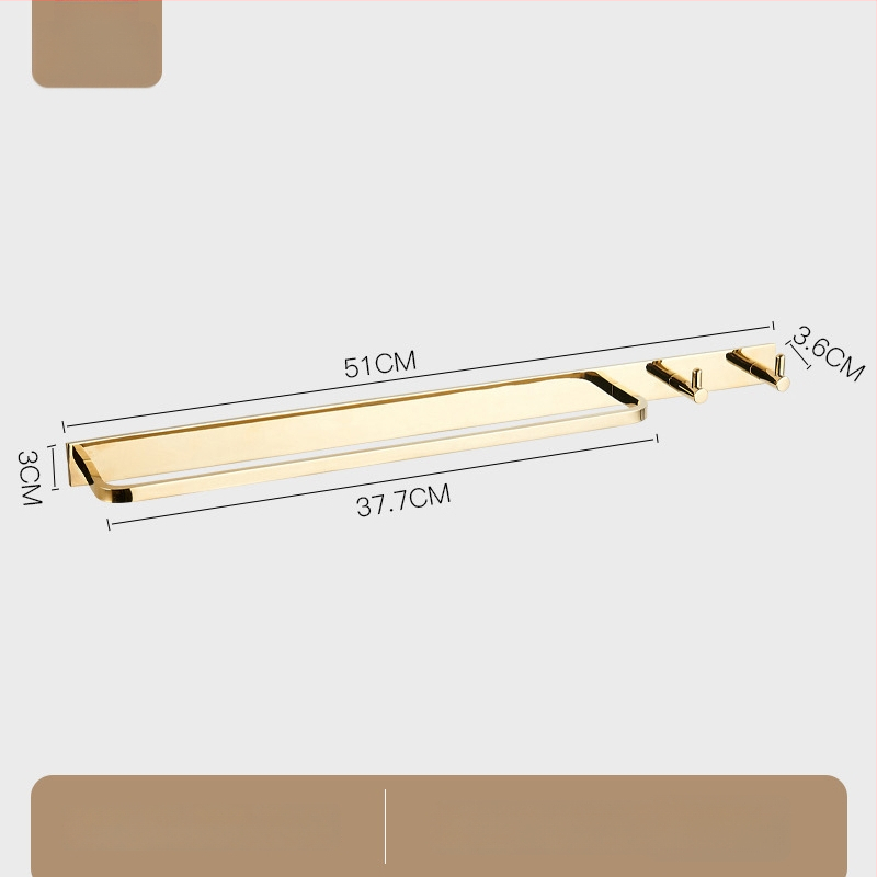 Ράγα πετσετών από ανοξείδωτο χάλυβα 304, τοίχου, μονή ράγα, μοντέρνο μινιμαλιστικό στυλ, φορτίο 5 kg
