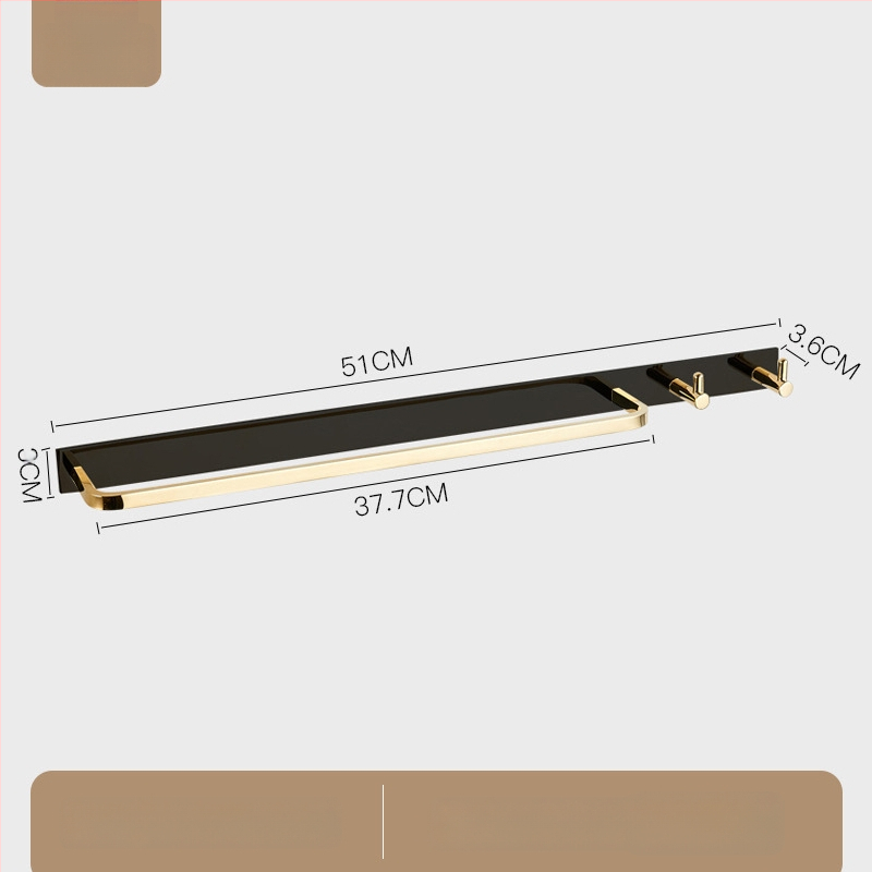 Ράγα πετσετών από ανοξείδωτο χάλυβα 304, τοίχου, μονή ράγα, μοντέρνο μινιμαλιστικό στυλ, φορτίο 5 kg