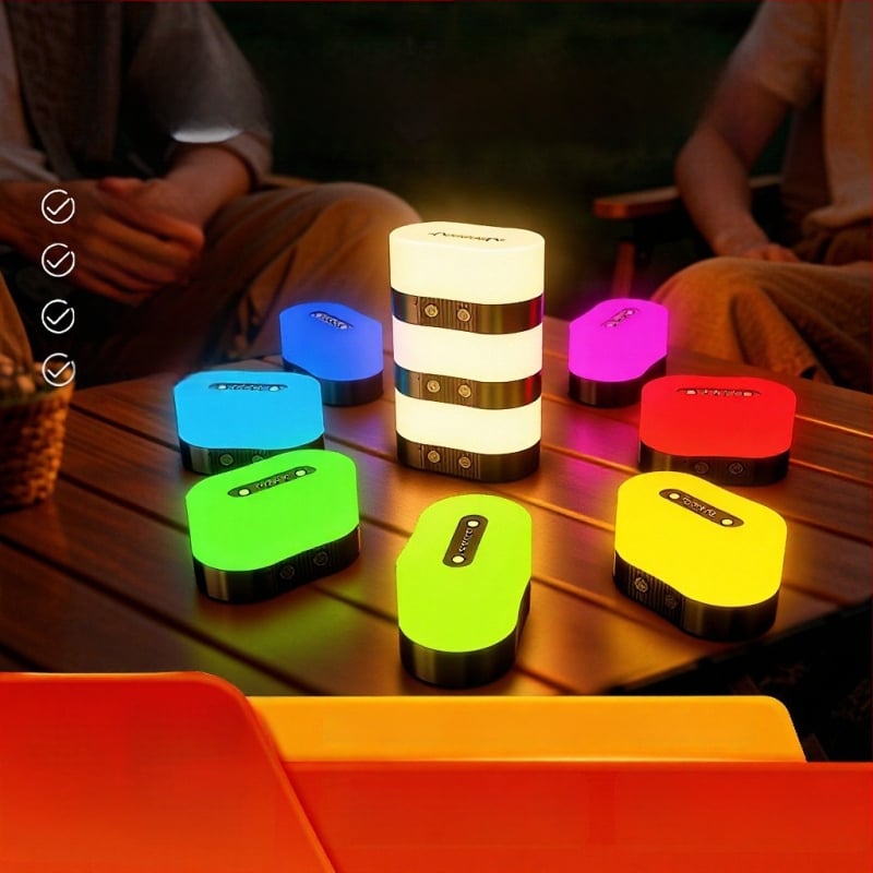 RGB магнитна настолна лампа с USB презареждане и плавно димиране за атмосферично осветление