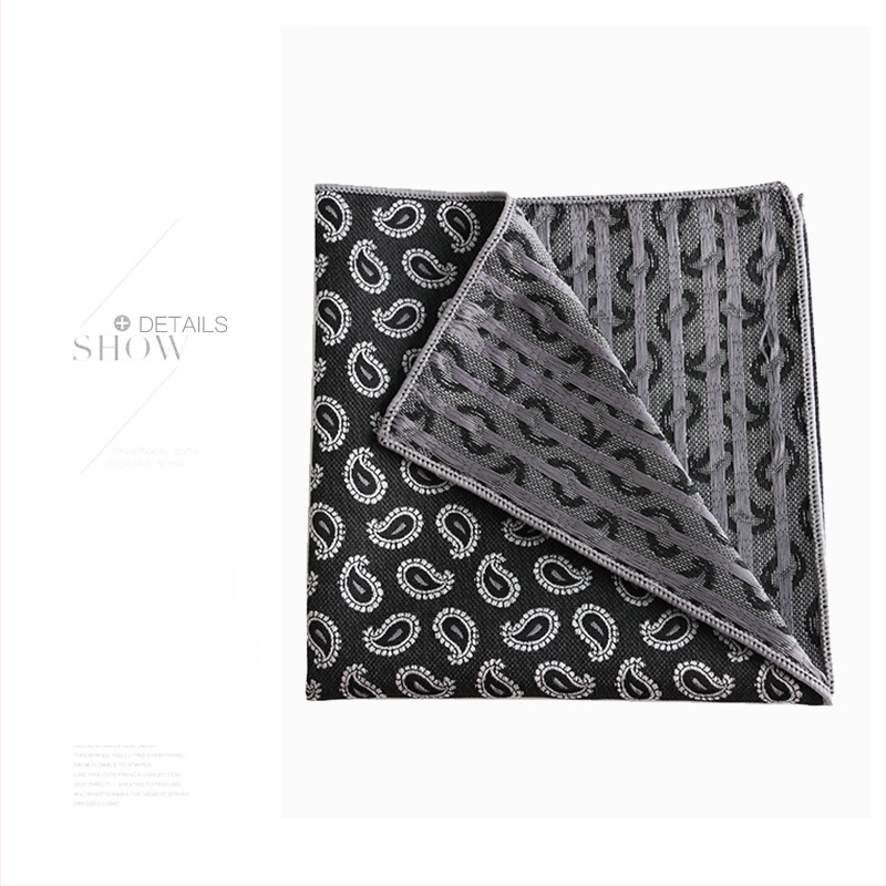Vīriešu kabatas šalle ar džakarda rakstu, kārains raksts, poliesteris, neformāls stils