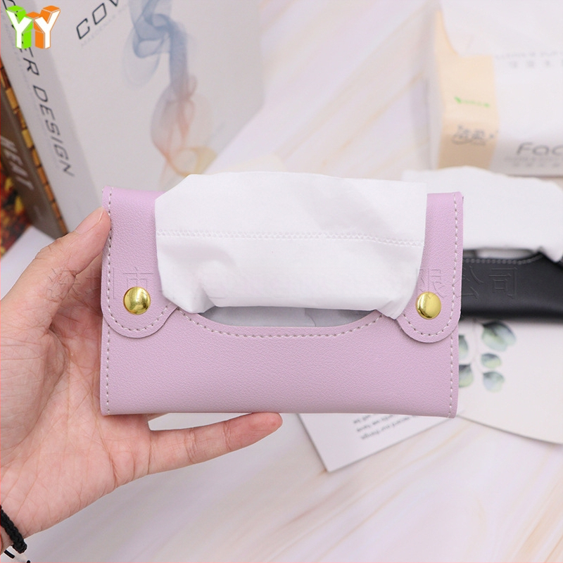 Δερμάτινη μικρή θήκη για χαρτοπετσέτες | Συμβατή με αποσπώμενες χαρτοπετσετες | Διάφορες χρήσεις | Μοντέλο XY24102417 | Για αυτοκίνητο, σαλόνι, μπάνιο