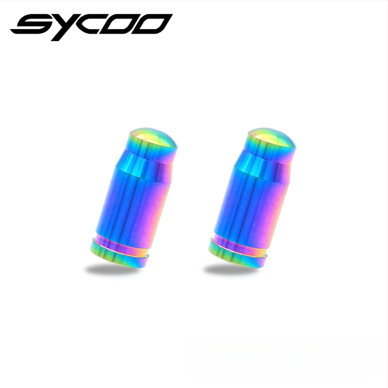 Sycoo capac de valve Presta, titan pentru bicicletă de munte, personalizabil, pachet cu 2 bucăți