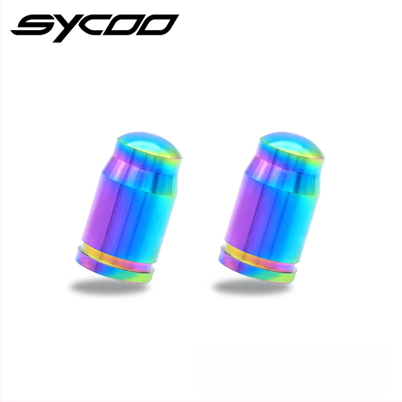 Sycoo capac de valve Presta, titan pentru bicicletă de munte, personalizabil, pachet cu 2 bucăți