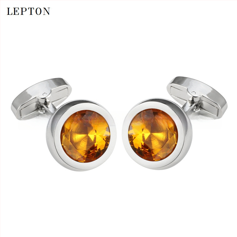 Κρίκοι μανικιών από χαλκό, unisex, στρογγυλού σχήματος, με κρυστάλλους αμέθιστου, ηλεκτροπλατινωμένοι