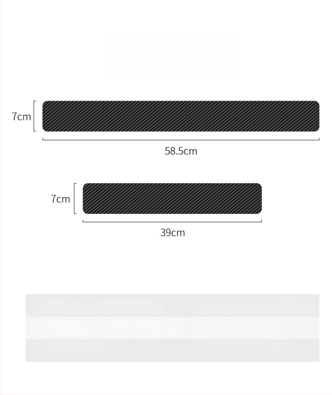 Automobiļa sānu sliekšņa aizsardzība - 3D oglekļa šķiedras uzlīme, universāla savietojamība