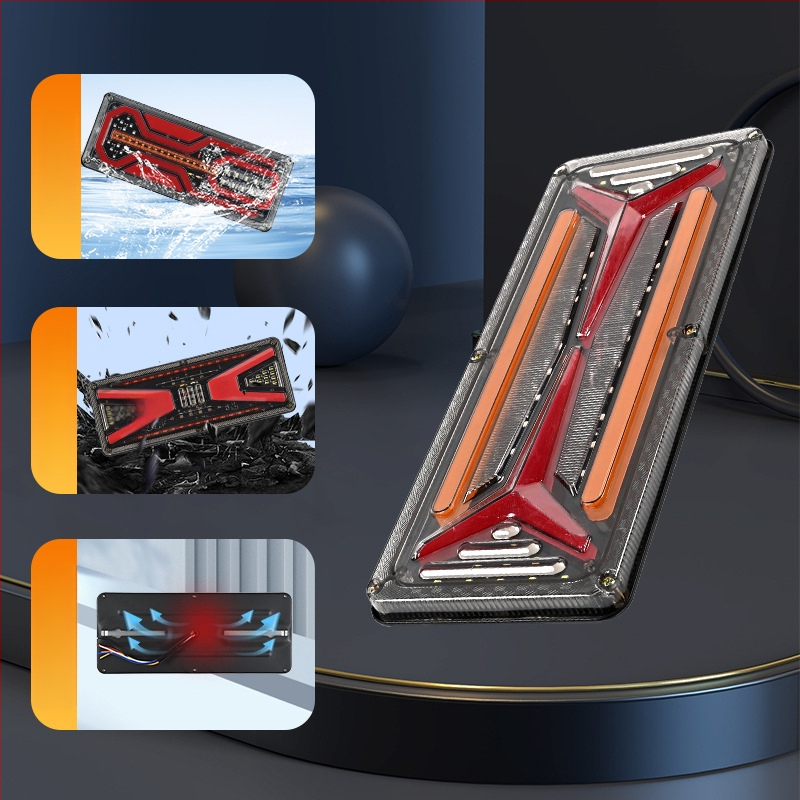 LED задно светло за ванове, камиони и ремаркета, 24V, алуминиева отливка, част 01