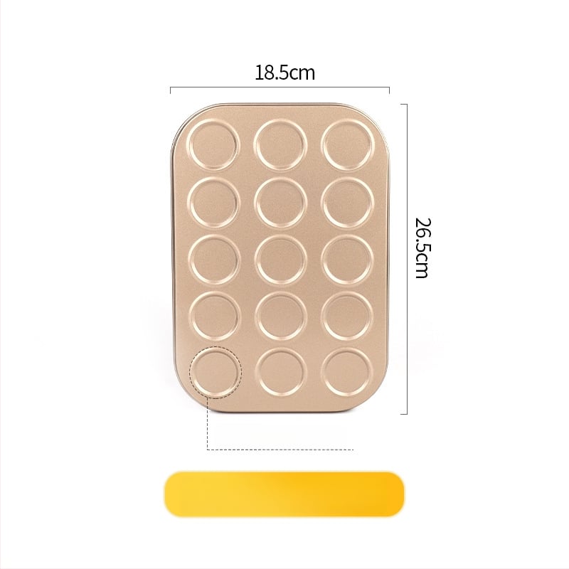 Gu Yi Macarons küpsisvorm – süsinikteras, ümmargune, 30 tk