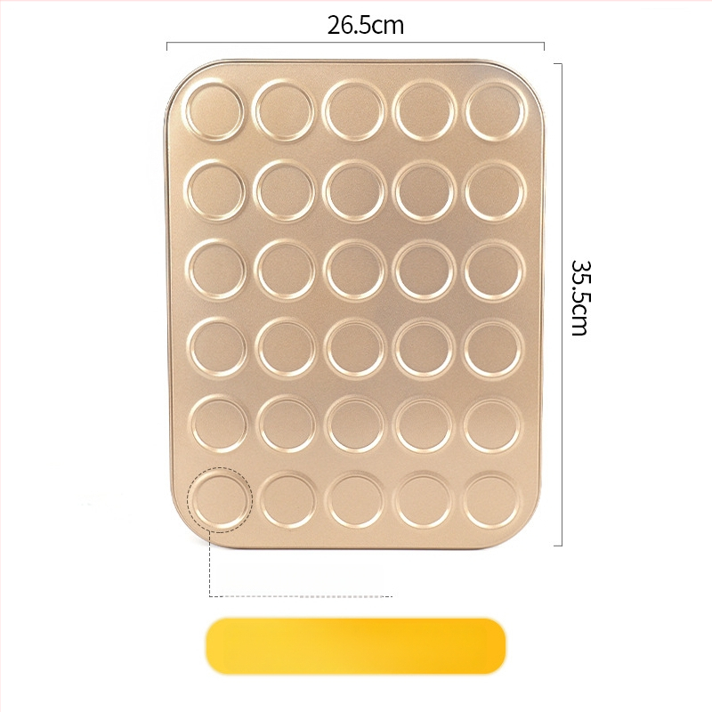 Gu Yi Macarons küpsisvorm – süsinikteras, ümmargune, 30 tk