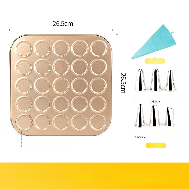 Gu Yi Macarons küpsisvorm – süsinikteras, ümmargune, 30 tk