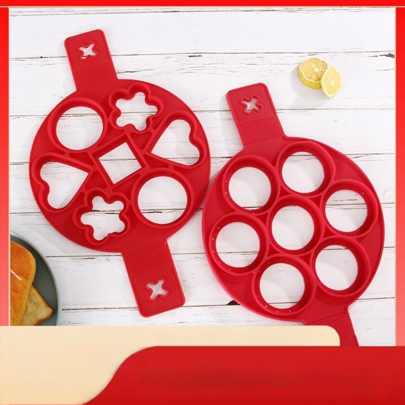 Hetes lyukú szilikon forma omletthez és palacsintához – többfunkciós konyhai DIY sütőforma