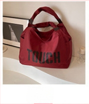 Платнена Tote чанта с подплата от нейлон, хоризонтална правоъгълна форма, цип за отваряне, единична презрамка