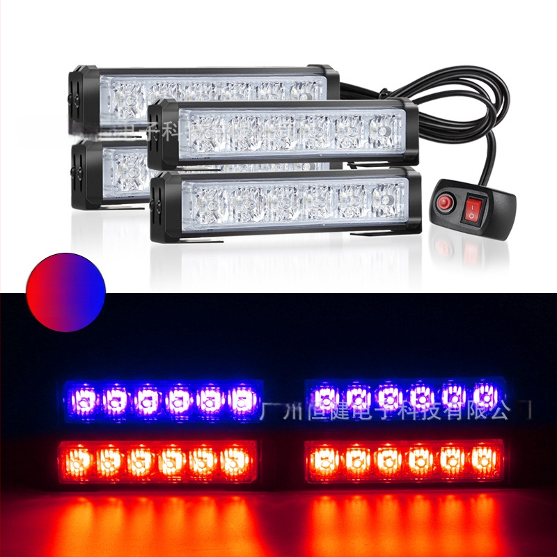 4-в-1 високопроизводителни DRL със 24 LED, 36W, 12-24V, корпус от алуминиева сплав, за монтаж в централната решетка и предния буфер (Модел 206)