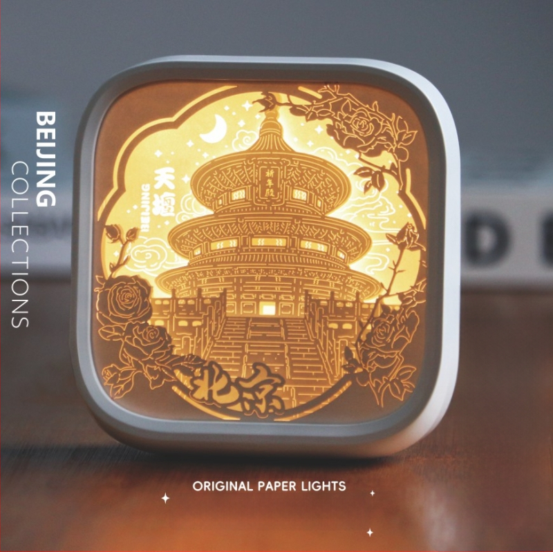 Νυχτερινό φως με χαρτοκοπτική Liuguang από το Πεκίνο – αναμνηστικό διακοσμητικό, μεταξωτό λουλούδι, μοντέλο 985, χωρίς παραμετροποίηση