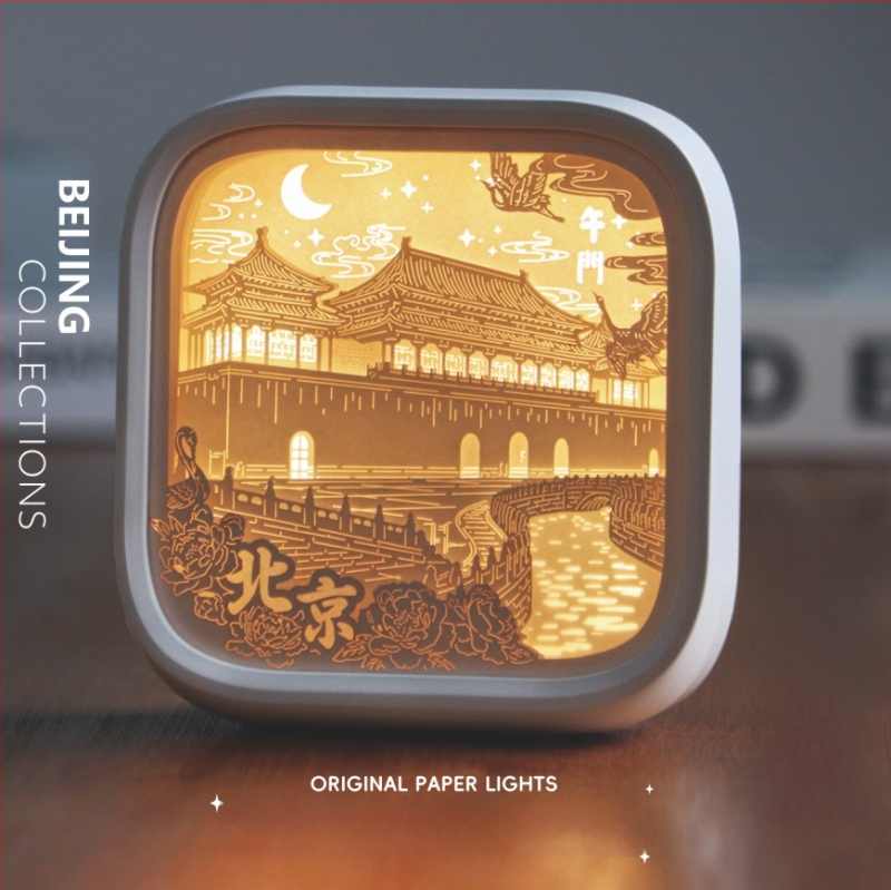 Νυχτερινό φως με χαρτοκοπτική Liuguang από το Πεκίνο – αναμνηστικό διακοσμητικό, μεταξωτό λουλούδι, μοντέλο 985, χωρίς παραμετροποίηση