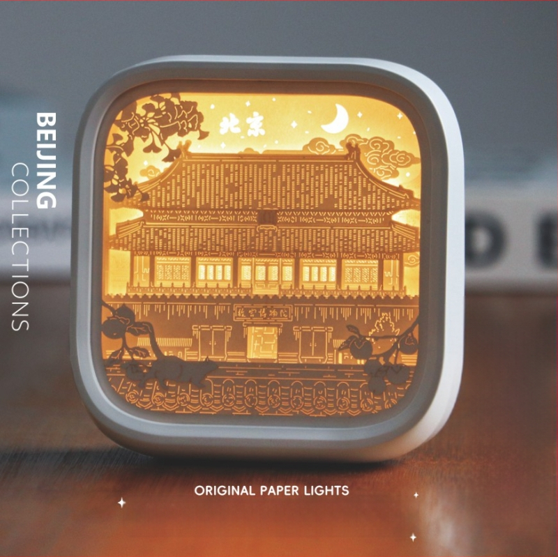 Νυχτερινό φως με χαρτοκοπτική Liuguang από το Πεκίνο – αναμνηστικό διακοσμητικό, μεταξωτό λουλούδι, μοντέλο 985, χωρίς παραμετροποίηση