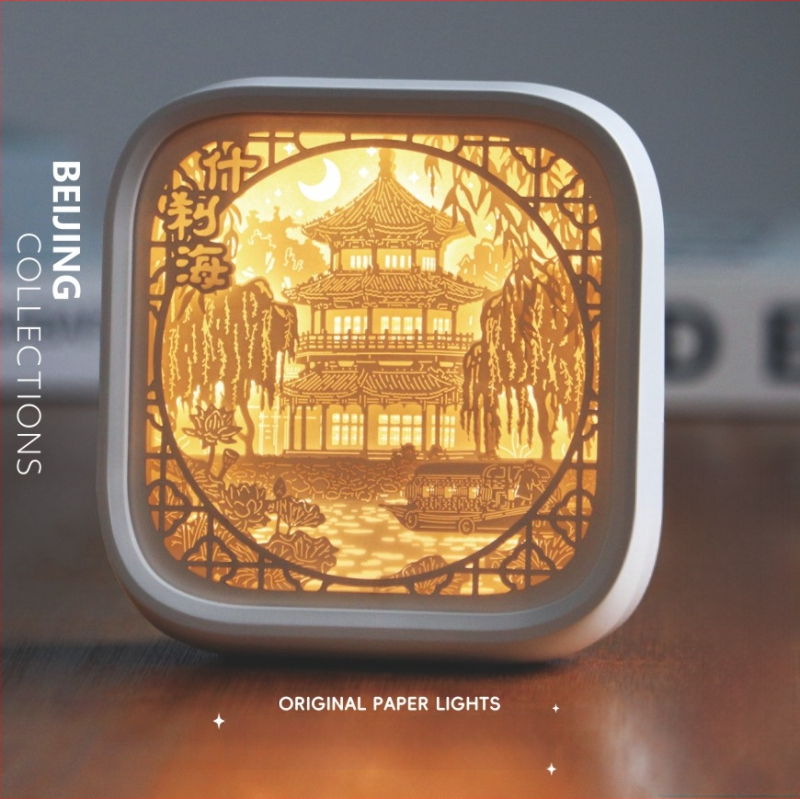 Νυχτερινό φως με χαρτοκοπτική Liuguang από το Πεκίνο – αναμνηστικό διακοσμητικό, μεταξωτό λουλούδι, μοντέλο 985, χωρίς παραμετροποίηση