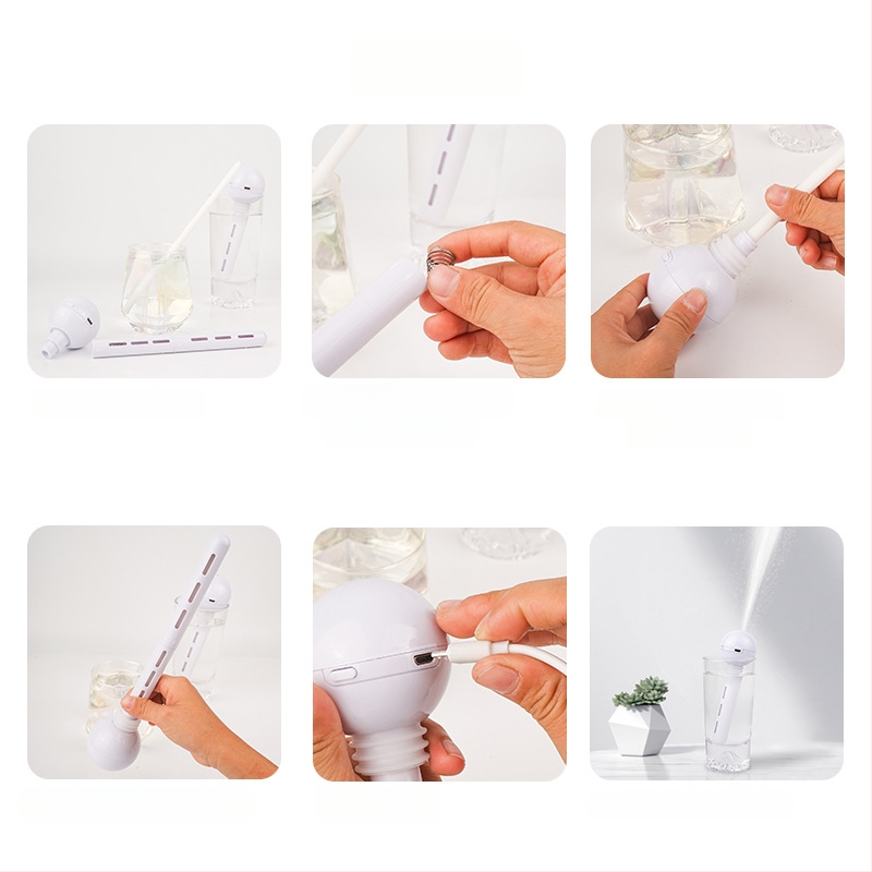 Φορτιζόμενος υγραντήρας, φορητός, διπλής χρήσης για αυτοκίνητο και σπίτι, κρύος ψεκασμός, 3ος τρόπος λειτουργίας