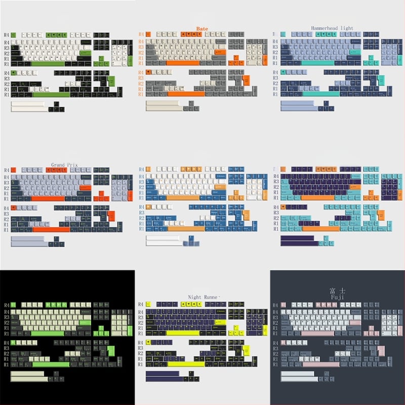 GMK 163 капачета за механична клавиатура, универсална съвместимост, ABS материал, кръстовиден стержен, поддръжка на персонализация