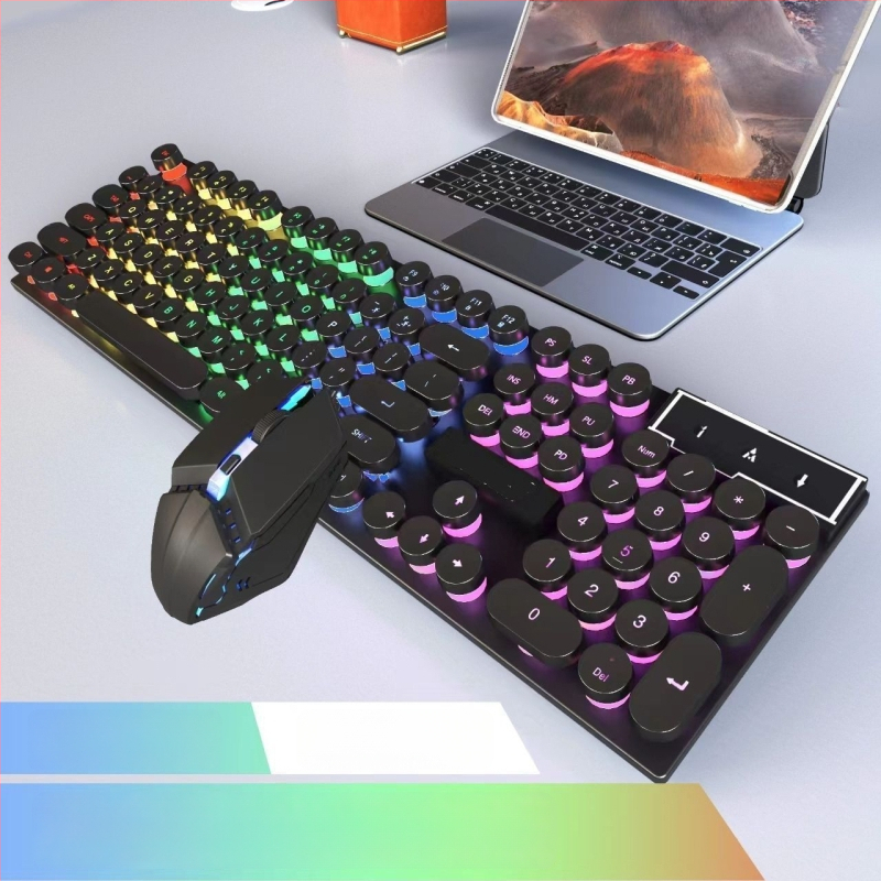 Комплект клавиатура и мишка, проводен, с цифрова клавиатура, без подсветка