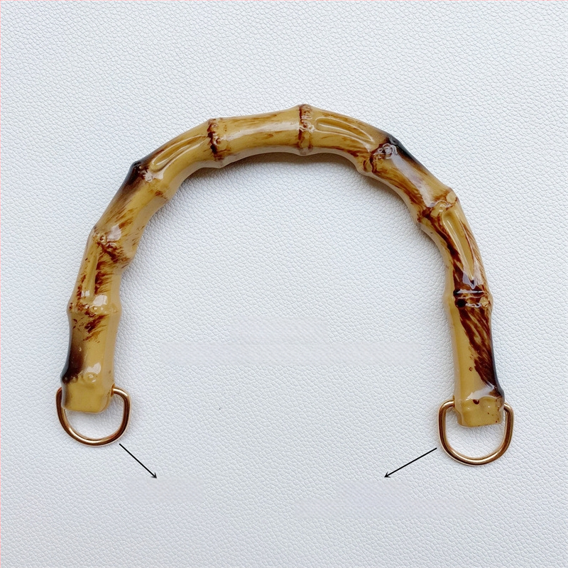 Πλεκτή λαβή για τσάντα από πλαστικό με εμφάνιση μπαμπού, κατάλληλη για DIY