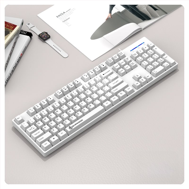 Комплект клавиатура и мишка Eighteen cycles K600, мембранна клавиатура с 104 клавиша, жично USB, ABS корпус, кабел 1,5 м