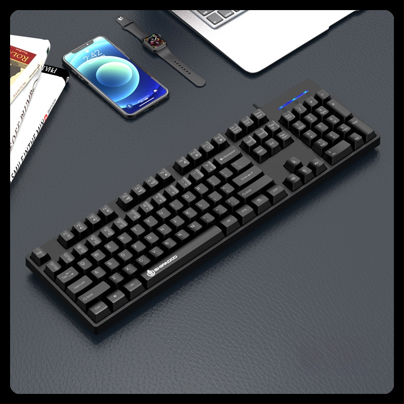 Комплект клавиатура и мишка Eighteen cycles K600, мембранна клавиатура с 104 клавиша, жично USB, ABS корпус, кабел 1,5 м