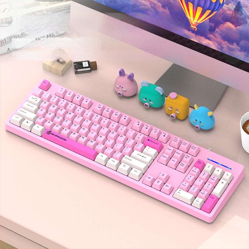 Комплект клавиатура и мишка Eighteen cycles K600, мембранна клавиатура с 104 клавиша, жично USB, ABS корпус, кабел 1,5 м