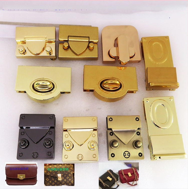 Shrimp button μεταλλικός εξοπλισμός για τσάντες – κλειδαριά με στροφή, μακρύ δαχτυλίδι για ιμάντα, για δερμάτινες τσάντες