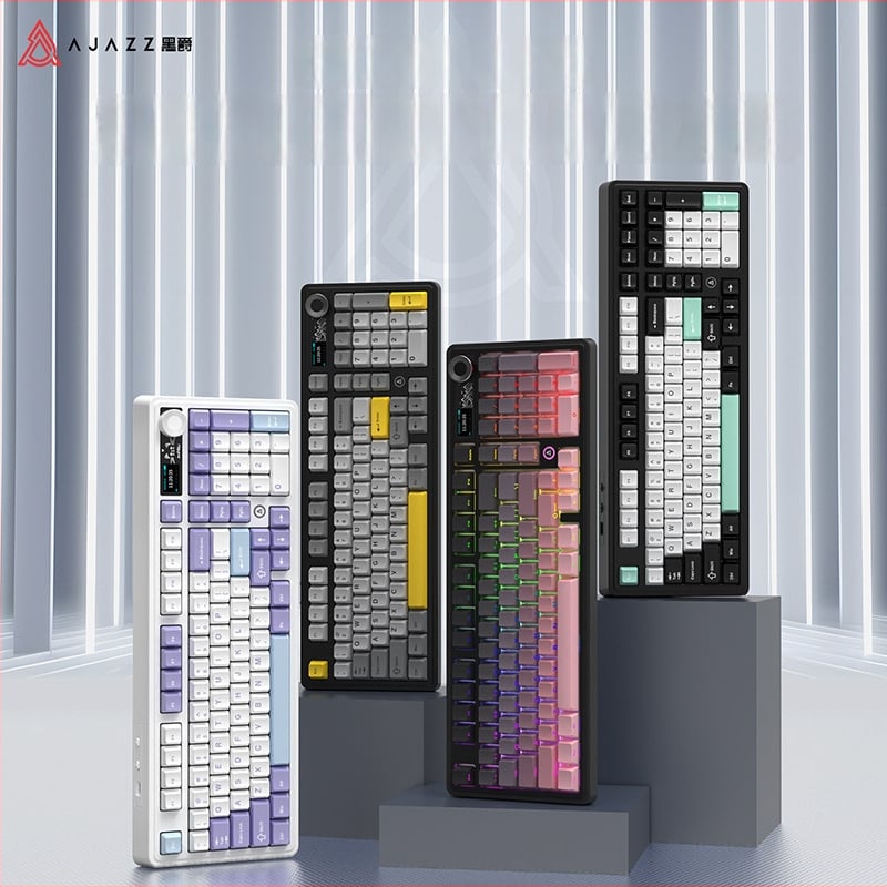 Ak980 V2 механизмална клавиатура, 98 клавиша, три режима на свързване, 10000mAh батерия, свързва се с до 3 устройства