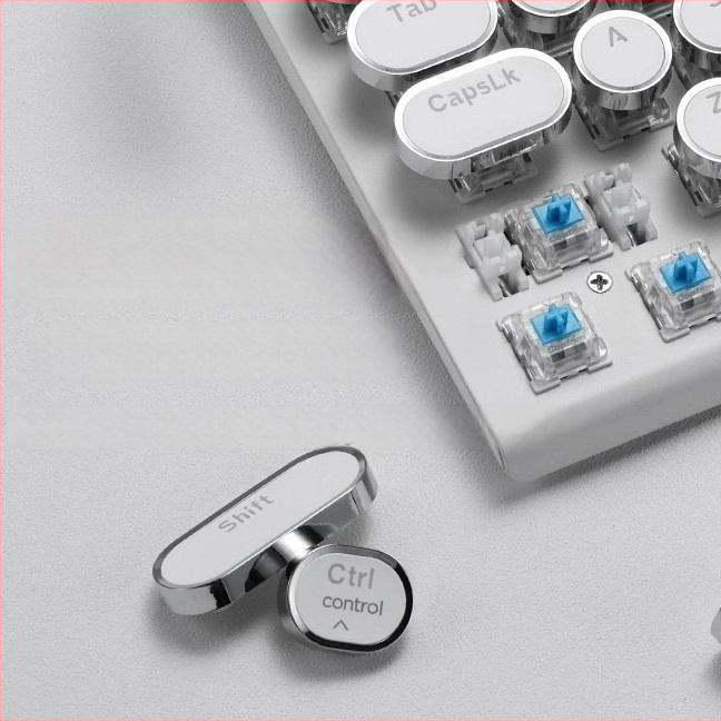 Bluetooth клавиатура с 87 клавиши, механични превключватели, водоустойчива ABS конструкция, мултицветна подсветка и свързване до 3 устройства