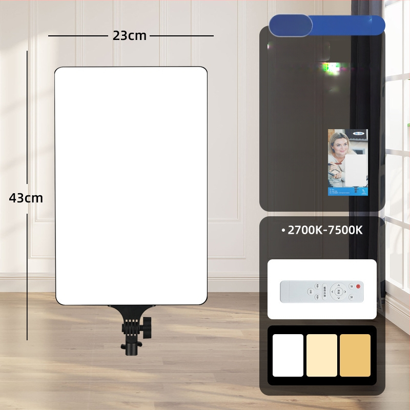 Lumină LED pentru streaming live RL-24, 80W, 220V, sursă LED, trei temperaturi de culoare