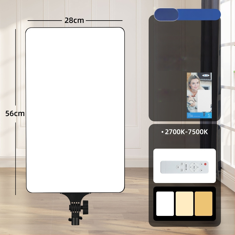 Lumină LED pentru streaming live RL-24, 80W, 220V, sursă LED, trei temperaturi de culoare