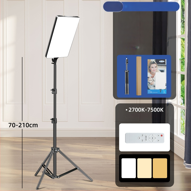 Lumină LED pentru streaming live RL-24, 80W, 220V, sursă LED, trei temperaturi de culoare