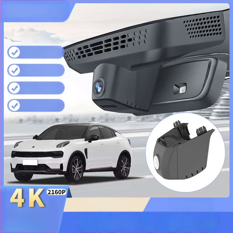 Camera de bord auto cu înregistrare duală față-spate, 4K (2160P), unghi de 140°, Wi-Fi, suport card TF până la 256GB