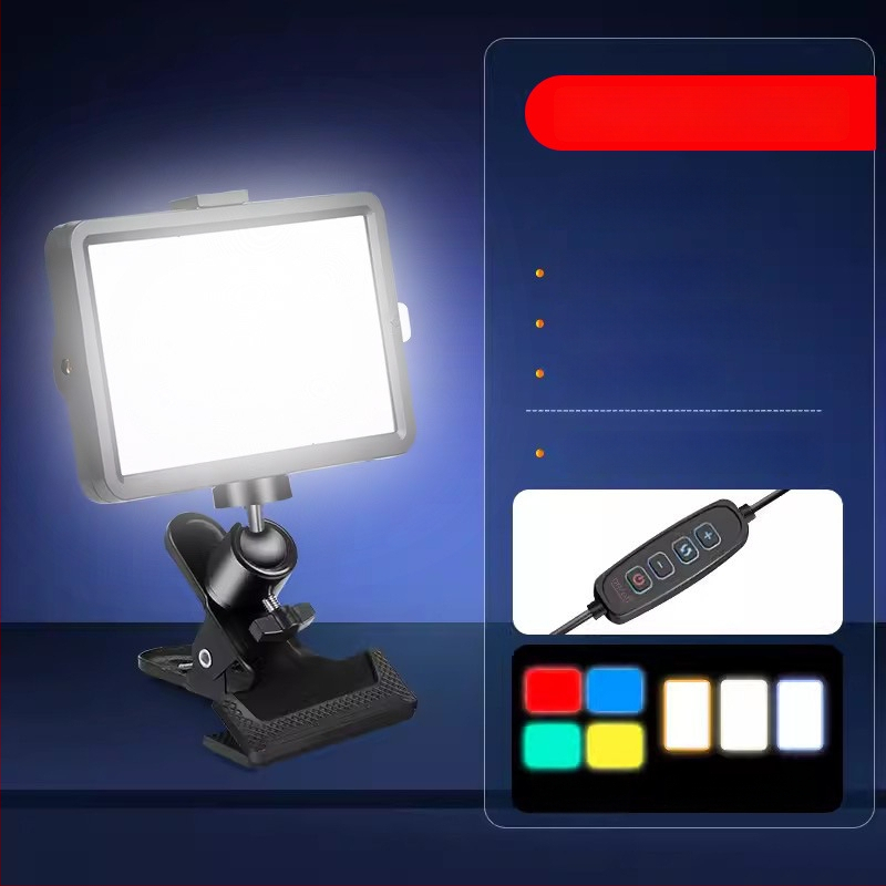 Lumină LED de fill pentru streaming live pe telefon, utilizare pe birou, 15W, 10V, temperaturi de culoare variabile, model 000159, Love Rain Spirit