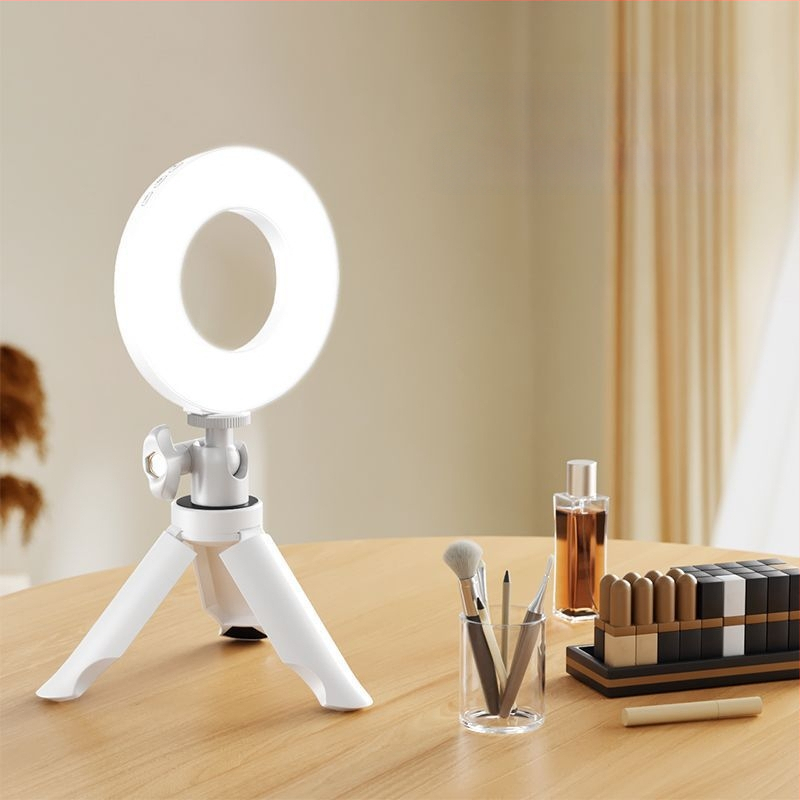 W66 Lampa LED inelar cu clips pentru fotografiere — iluminator portabil pentru selfie și streaming live, sub 10W, 110V