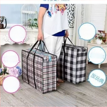 PE plēves austā rokas soma drēbēm un segām, pašuzvārta, bez apdrukas