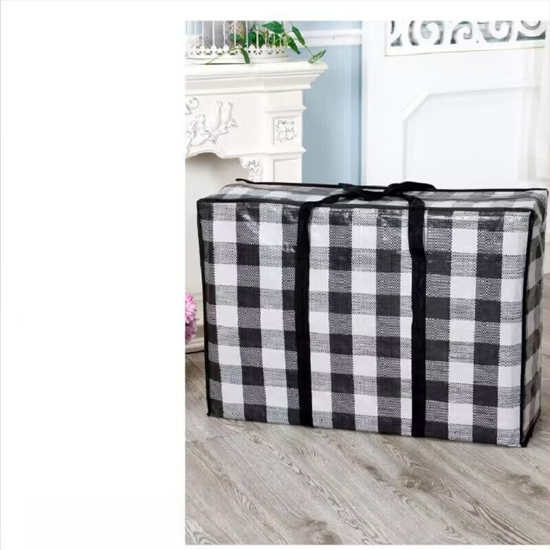 PE plēves austā rokas soma drēbēm un segām, pašuzvārta, bez apdrukas