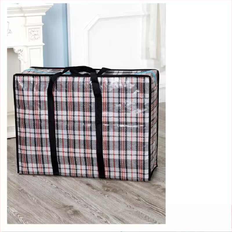 PE plēves austā rokas soma drēbēm un segām, pašuzvārta, bez apdrukas