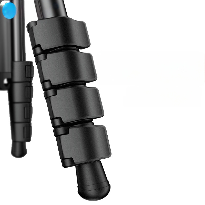 Aliuminio lydinio trikojis stovas su kamuoline galva, 5 sekcijos, apkrova 5 kg, greito atleidimo plokštė, suderinamas su be veidrodžio ir DSLR kameromis