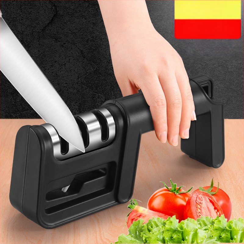 Többfunkciós konyhai élező gyémánt élezéssel, ABS + rozsdamentes acél, nyomtatott logó, 2017 tél megjelenés, modern minimalist stílus