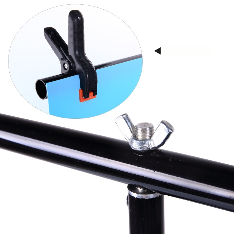 Tianrui Fono laikiklis PVC fono fotografavimui – metalinis rėmas, produktų fotografavimui, išplečiamas iki 2 m