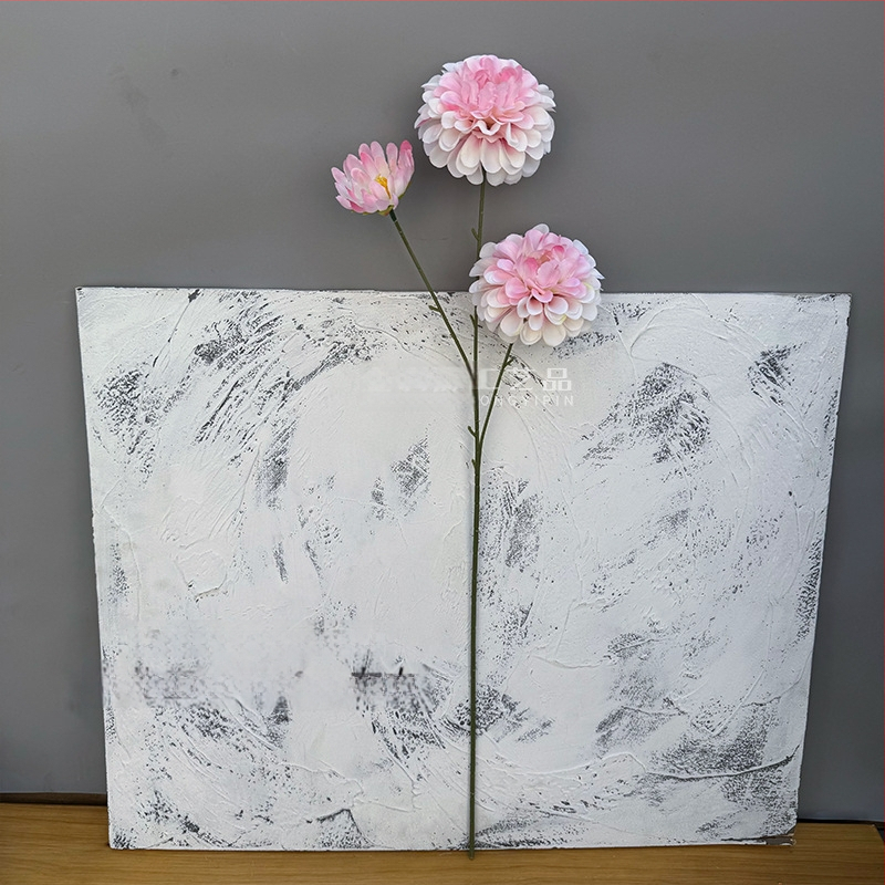 Ανθοδέσμη τεχνητών μεταξωτών λουλουδιών χωρίς φύλλα, με τρία κεφάλια, μπουμπούκια και διακριτικό άρωμα, για διακόσμηση γάμου