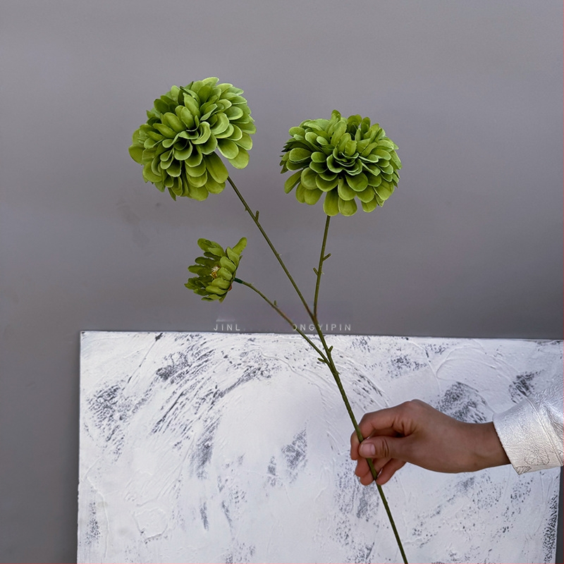 Ανθοδέσμη τεχνητών μεταξωτών λουλουδιών χωρίς φύλλα, με τρία κεφάλια, μπουμπούκια και διακριτικό άρωμα, για διακόσμηση γάμου